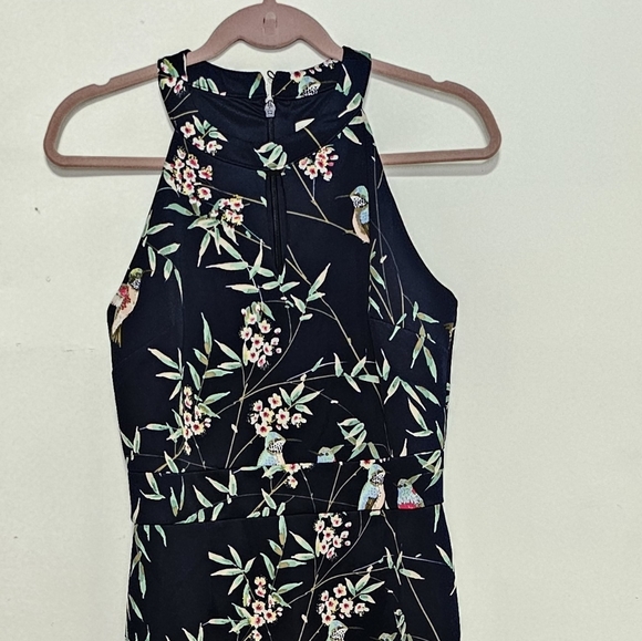 Pencil Dress,  beautiful birds and floral - Picture 3 of 3